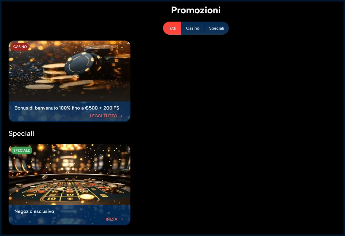 Bonus esclusivi e promozioni attive al casinò Bingo Bongo Stars Casino